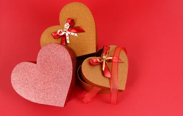 Love, holiday, heart, heart, tape, gifts, hearts, bows