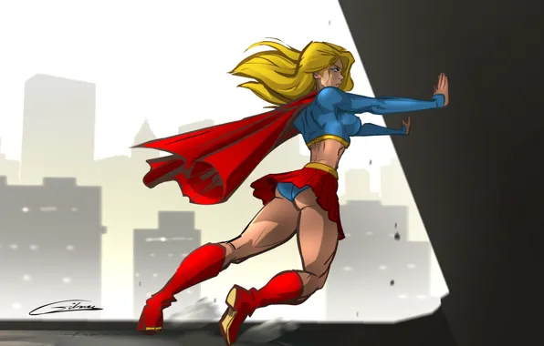 Girl, the city, hero, superwoman