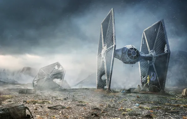 Picture Star Wars, R2-D2, TIE fighter, C-3PO, Rebel Droids, Lee Rouse