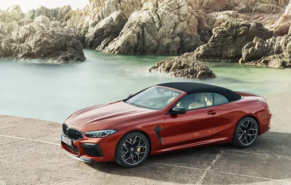 Picture rocks, BMW, convertible, the soft top, 2019, BMW M8, M8, F91