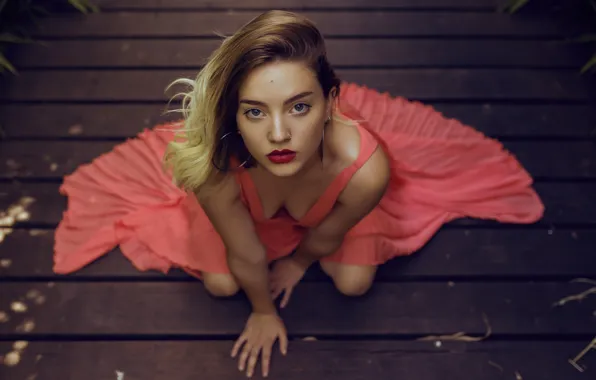 Look, girl, face, dress, cutie