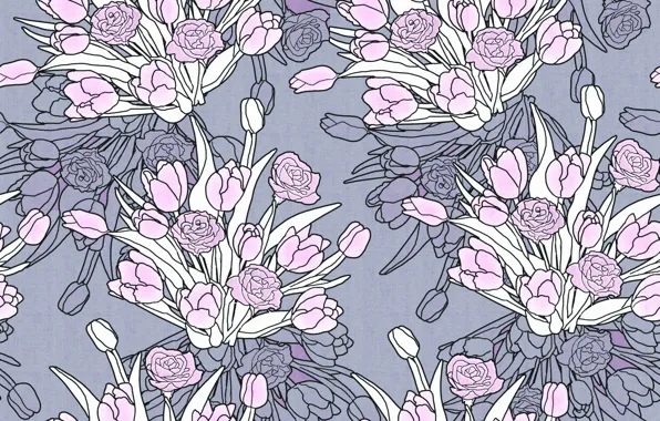 Flowers, background, roses, design, art, background, pattern, bouquets