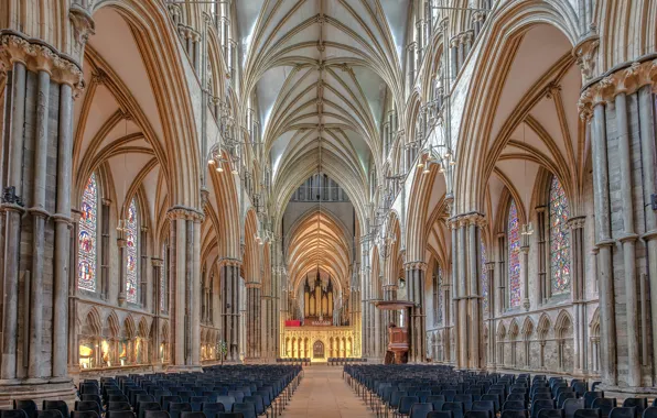 Lincoln, England, interior, England, Lincoln, Lincolnshire, Lincolnshire, Lincoln Cathedral
