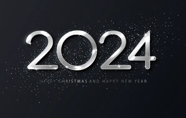 Background, New Year, Christmas, figures, silver, new year, happy, Christmas