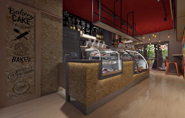 Design, advertising, the room, shop, Donuts&Coffee KUBSU Krasnodar