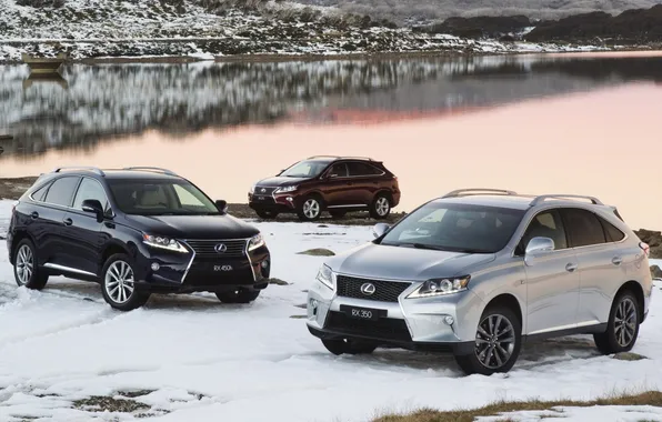 Water, reflection, shore, Lexus, jeep, Lexus, the front, crossover