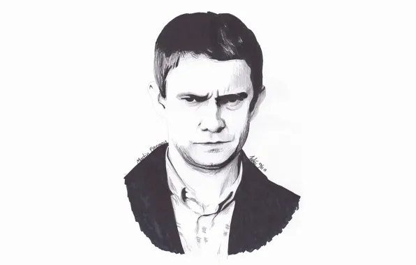 Gloomy, Martin Freeman, Sherlock, John Watson, Sherlock (TV series), by shuploc
