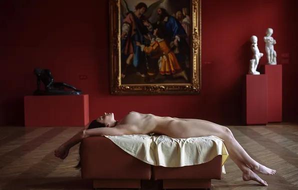 Girl, hot, sexy, side, legs, nipples, nude, sleep