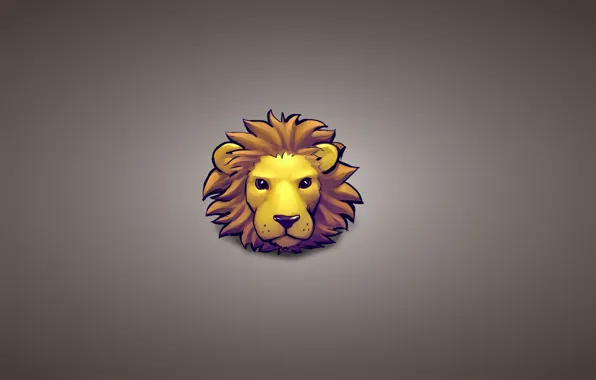Picture animal, minimalism, Leo, head, lion