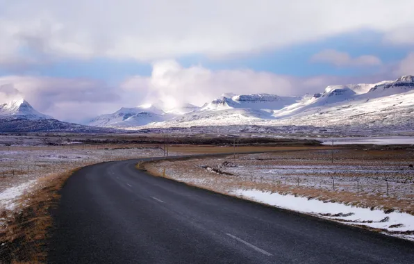 Road, field, landscape