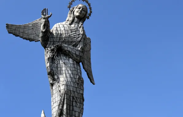 Sculpture, South America, Ecuador, The Virgin Mary, Ecuador, Monument, Quito, Quito