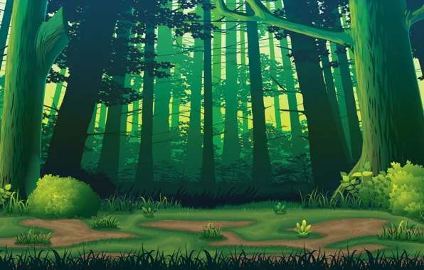 Forest, Green, Background, Green, Background, Forest