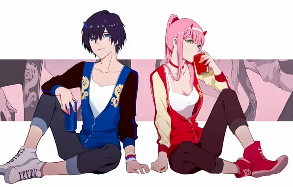 Girl, style, guy, Darling In The Frankxx, Cute in France