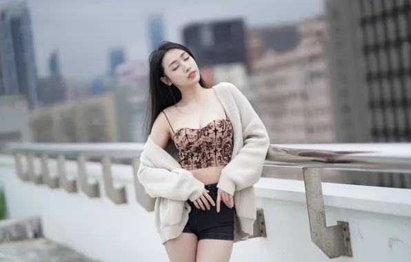 Picture girl, pose, Asian