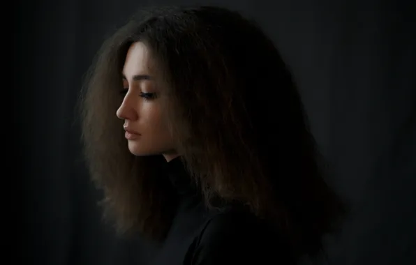 Picture look, girl, hair, portrait, curls, Paul Cherepko