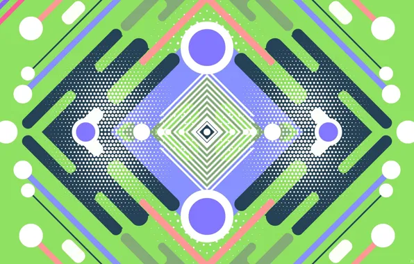 Circles, green, strip, background