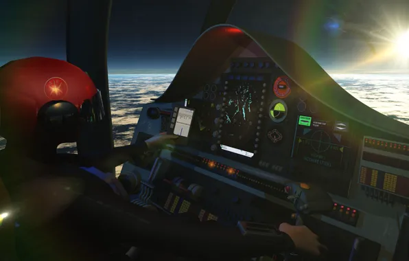 Management, devices, pilot, salon, Cockpit