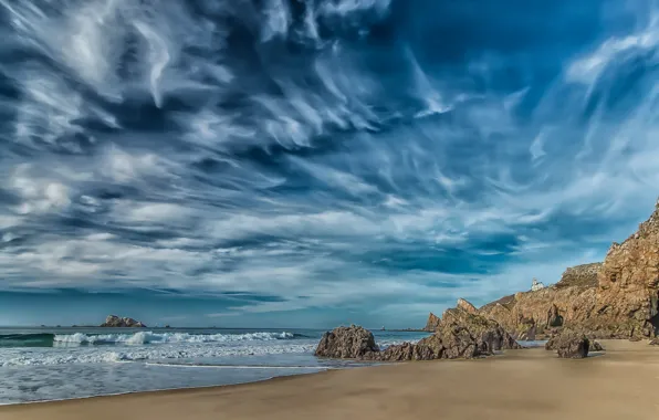 Picture clouds, shore, France, horizon, space, France, Brittany, Camaret-sur-Mer