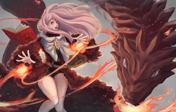 Girl, dragon, Black Clover, Black Clover, Fana