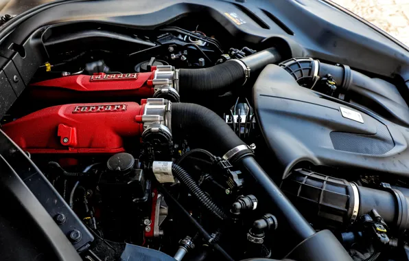 Picture engine, Ferrari, 2018, Portofino, V8, 600 HP, 3.9 L.