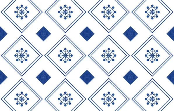Picture flowers, blue, texture, white background, diamonds