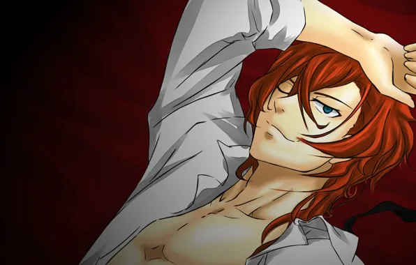 Look, night, red, guy, Bungou Stray Dogs, Stray Dogs: A Literary Genius, Nakahara Chuuya