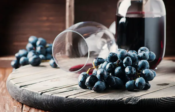 Picture berries, wine, glass, food, grapes, drink