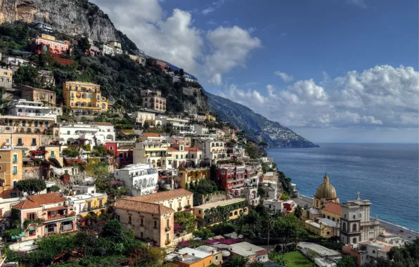 Picture city, wallpaper, sea