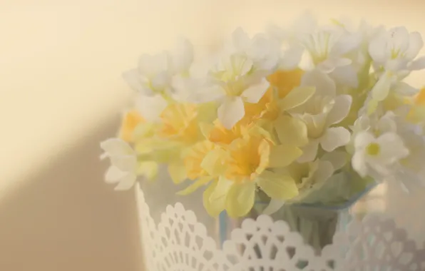 Light, flowers, background