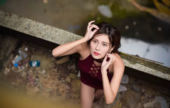 Picture look, girl, face, background, sweetheart, hair