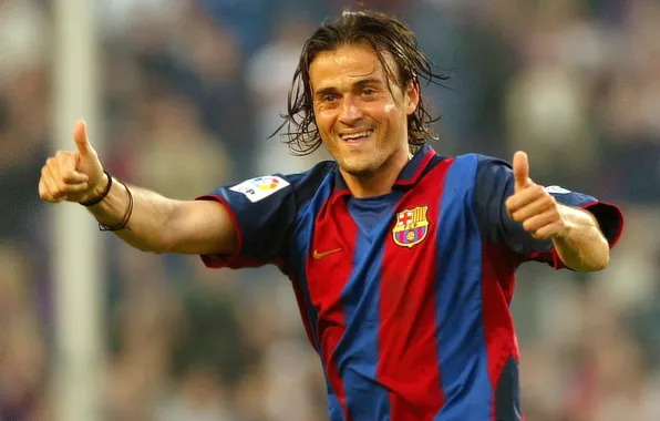 Player, smile, Barcelona, Barcelona F.C., Luis Enrique, Luis Enrique