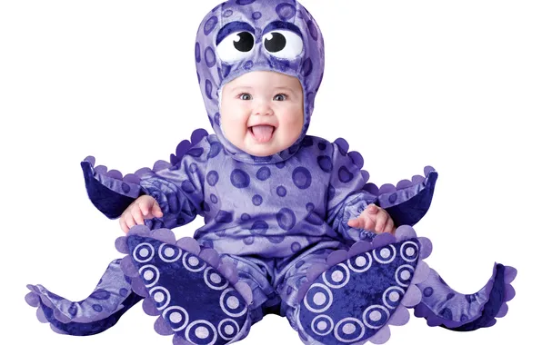 Joy, baby, octopus, costume, child