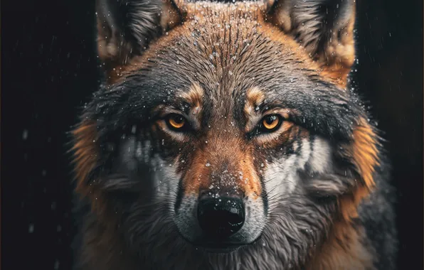 Nature, snow, predator, face, animal, wolf, wildlife, portrait