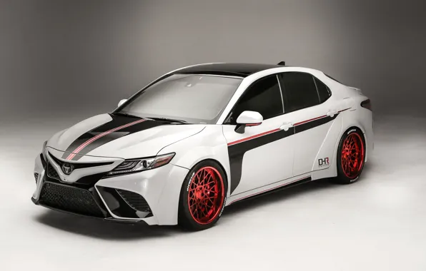 White, background, tuning, Toyota