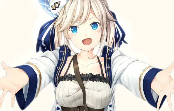 Picture girl, game, anime, blonde, asian, Happy, japanese, oppai