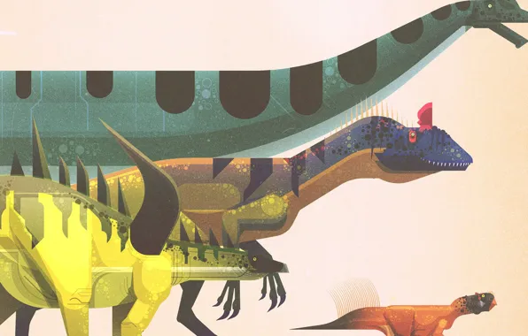 Minimalism, Style, Dinosaur, Art, Style, Minimalism, Dinosaurs, Giants