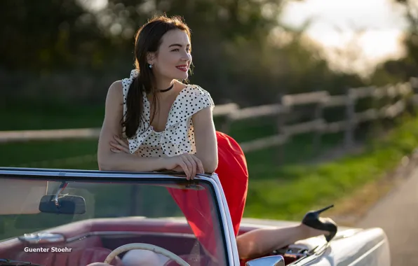 Machine, girl, pose, smile, Anna, Guenter Stoehr