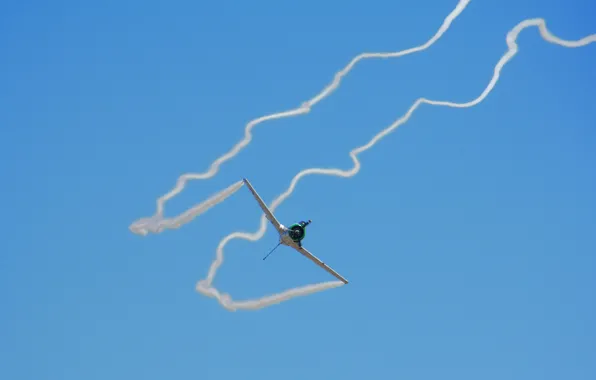 The sky, aviation, traces, landscapes, smoke, speed, flight, aircraft