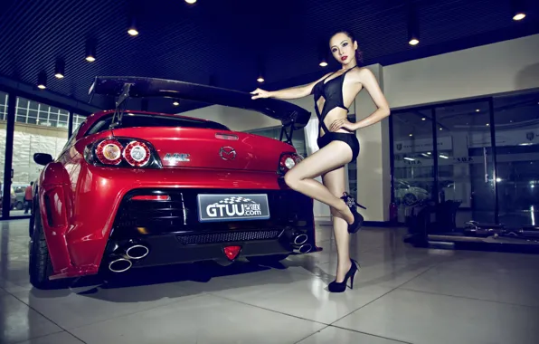 Girl, Mazda, Asian, RX-8