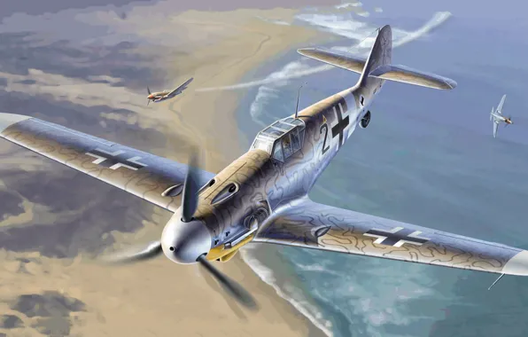 Messerschmitt, Luftwaffe, single-engine piston fighter-low, Gustav, Bf.109 G-2