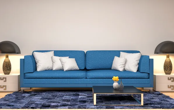Design, sofa, interior, pillow, modern