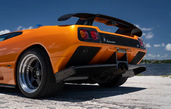 Lamborghini, Diablo, rear view, The Lamborghini Diablo GT