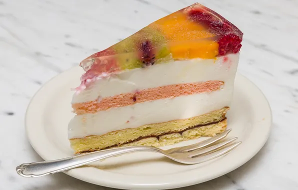 Cake, layers, piece, jelly
