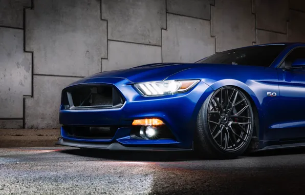 Ford, front view, tuning, 2018, Mustang GT