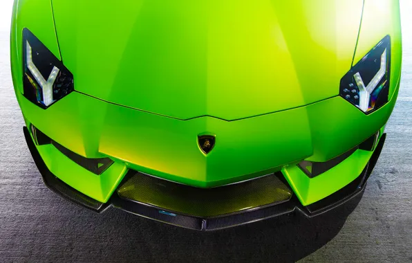 Picture Lamborghini, Green, Front, Vorsteiner, Aventador, Supercar, Aventador-V, LP740-4