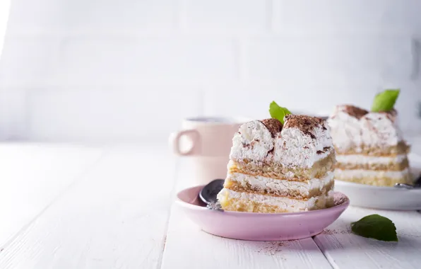 Picture coffee, cake, tiramisu, Myfoodie