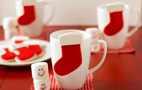 Picture food, New Year, cookies, Christmas, Cup, Christmas, food, cakes
