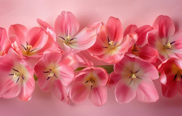 Flowers, holiday, bouquet, spring, tulips, AI art, universal holiday background, neural network