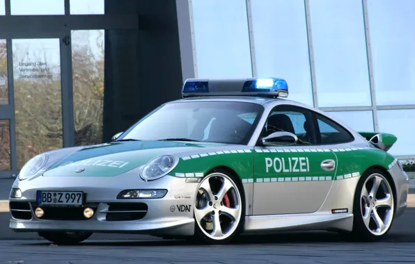 Machine, police, Porsche
