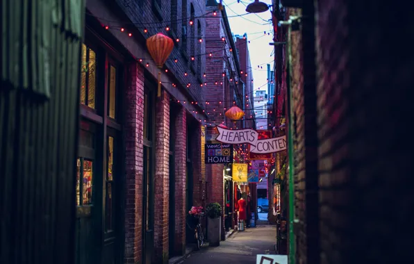 Canada, bricks, stores, Victoria, shops, in between